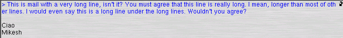 Screenshot of normal linebreaking
