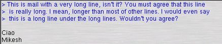 Screenshot of smart linebreaking